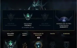 Conta LOL Platina 2 22 PDL