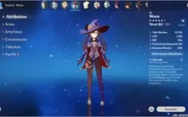 Conta Genshin Impact Ganyu + Mona + Tumulo do Lobo e mais