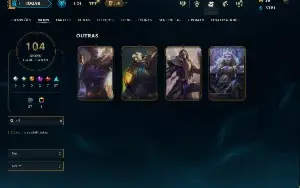 Ferro 4 com TODOS os champs e 104 Skins
