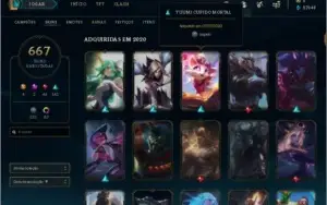 Conta league of legends 667 skins