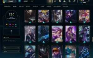 Ouro 3 com TODOS os champs e 120 Skins ( TOP / JG / MID )