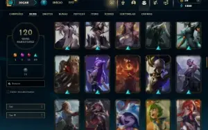 Ouro 3 com TODOS os champs e 120 Skins ( TOP / JG / MID )