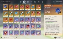 Conta Genshin Impact (4 Nat5) - KEQING / MONA / VENTI E KLEE