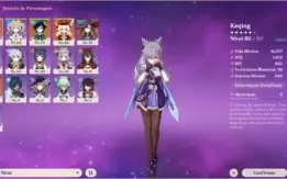 Conta Genshin Impact (4 Nat5) - KEQING / MONA / VENTI E KLEE