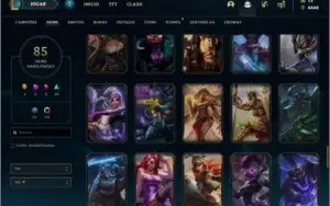 Conta bronze 2 AFUNDADA com 84 skins, 91 champs e 552 RPS