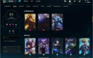 Conta bronze 2 AFUNDADA com 84 skins, 91 champs e 552 RPS