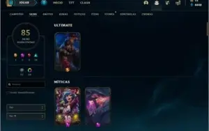 Conta bronze 2 AFUNDADA com 84 skins, 91 champs e 552 RPS
