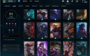 Conta bronze 2 AFUNDADA com 84 skins, 91 champs e 552 RPS