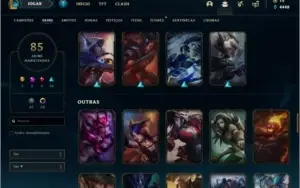 Conta bronze 2 AFUNDADA com 84 skins, 91 champs e 552 RPS