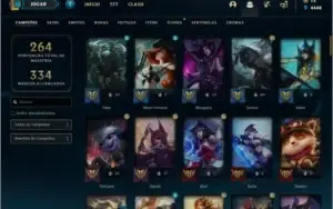 Conta bronze 2 AFUNDADA com 84 skins, 91 champs e 552 RPS