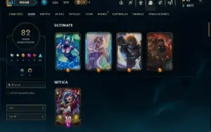Bronze 2 com TODOS os Champs e 82 Skins ( JG / SUP )