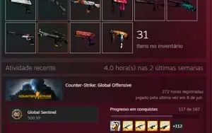 CONTA CSGO COM INVENTARIO