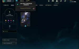 Conta diamante 3 com 25 Champs e 1 Skin + 35 Fragmentos