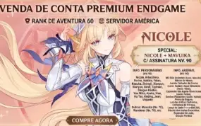 Conta Genshin AR60 America | Nicole + Mavuika | 20+ T5
