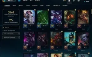 CONTA LOL QUASE TODOS CAMPEÕES E MT SKIN