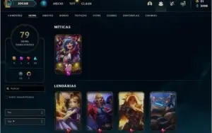 CONTA LOL QUASE TODOS CAMPEÕES E MT SKIN