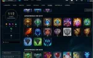 CONTA LOL QUASE TODOS CAMPEÕES E MT SKIN