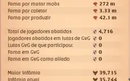 Albion conta(+75m em prata e 35m em itens(skins))negociavel