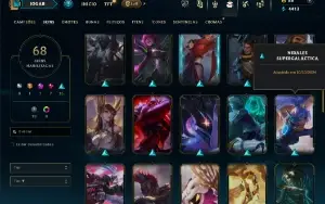 Unranked com 95 Champs e 68 Skins ( ADC / MID / JG )
