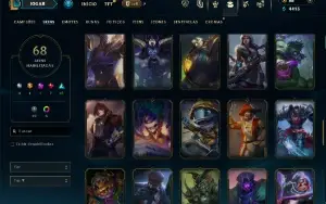Unranked com 95 Champs e 68 Skins ( ADC / MID / JG )