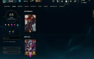 Unranked com 95 Champs e 68 Skins ( ADC / MID / JG )