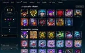 Conta league of legends ouro 1 level 200+