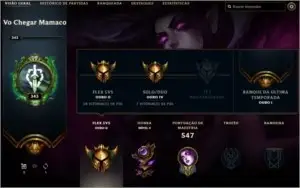 Conta league of legends ouro 1 level 200+