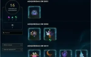 Conta league of legends ouro 1 level 200+