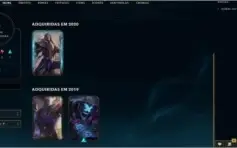 Conta unranked Skin vitoriosa Aatrox e Lucian