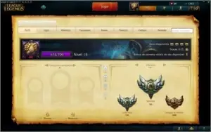 CONTA LOL LVL 15 +7 CAMPEÕES + 1350 IP