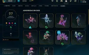 Conta Mestre 74%WR / 53k EA e 9643 RP/ full champ/ 141 skins