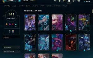 Conta Mestre 74%WR / 53k EA e 9643 RP/ full champ/ 141 skins