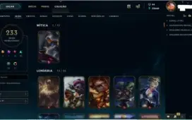 CONTA COM CORKI OVNI TODOS OS CHAMPIONS  233 SKINS