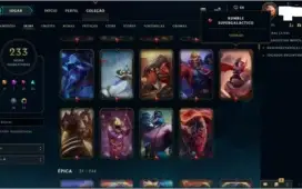 CONTA COM CORKI OVNI TODOS OS CHAMPIONS  233 SKINS