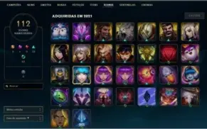 Conta LOL G4, level 166, 50 skins