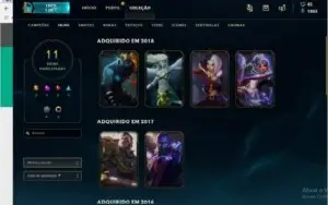 Vendo conta league of legends diamante V
