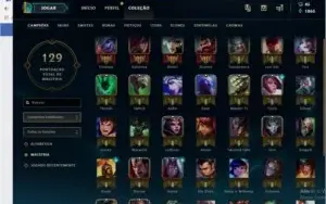 Vendo conta league of legends diamante V