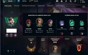 Conta ouro 1 com TODOS os champs e 139 Skins + 1 Prestigio