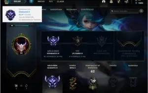 Conta DIAMANTE 4 com 8 skins e 26 champs