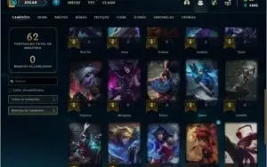 Conta DIAMANTE 4 com 8 skins e 26 champs
