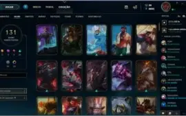 CONTA DIAMANTE 2, COM TODOS CAMPEÕES E 131 SKINS.