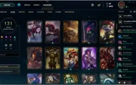 CONTA DIAMANTE 2, COM TODOS CAMPEÕES E 131 SKINS.