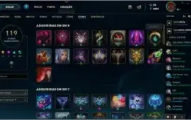 CONTA DIAMANTE 2, COM TODOS CAMPEÕES E 131 SKINS.