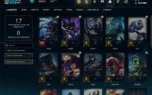 Conta Mestre com 26 Champs e 80% de Win Rate