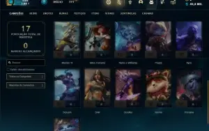 Conta Mestre com 26 Champs e 80% de Win Rate