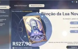 CONTA GENSHIN 80 DIAS DE BENÇÃO