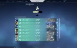 Conta radiante no valorant(conta de ex proplayer)