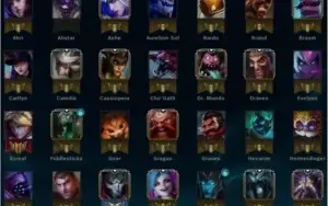Conta Platina. Varios champs e Skins BOAS