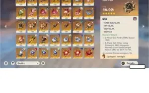 Genshin Impact AR55 7 boneco e 3 armas 5 estrelas