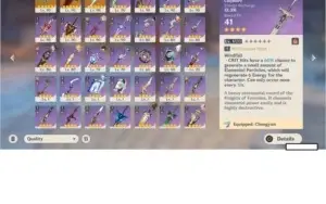 Genshin Impact AR55 7 boneco e 3 armas 5 estrelas